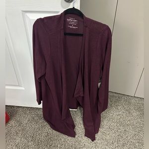Torrid - Size 3 (22-24) - Plush Wine Cardigan